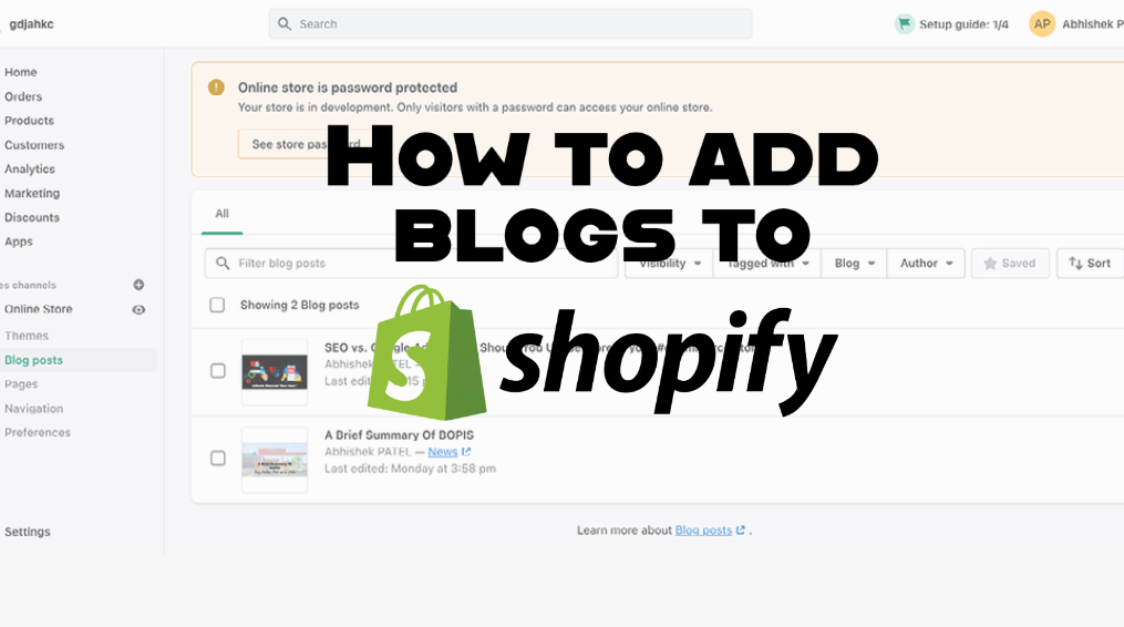 How to add blogs to Shopify?